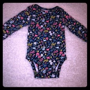 Carters Floral Dinosaur Onesie